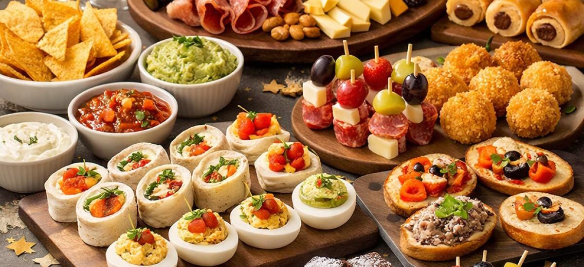 Przekąski na Sylwestra na stole