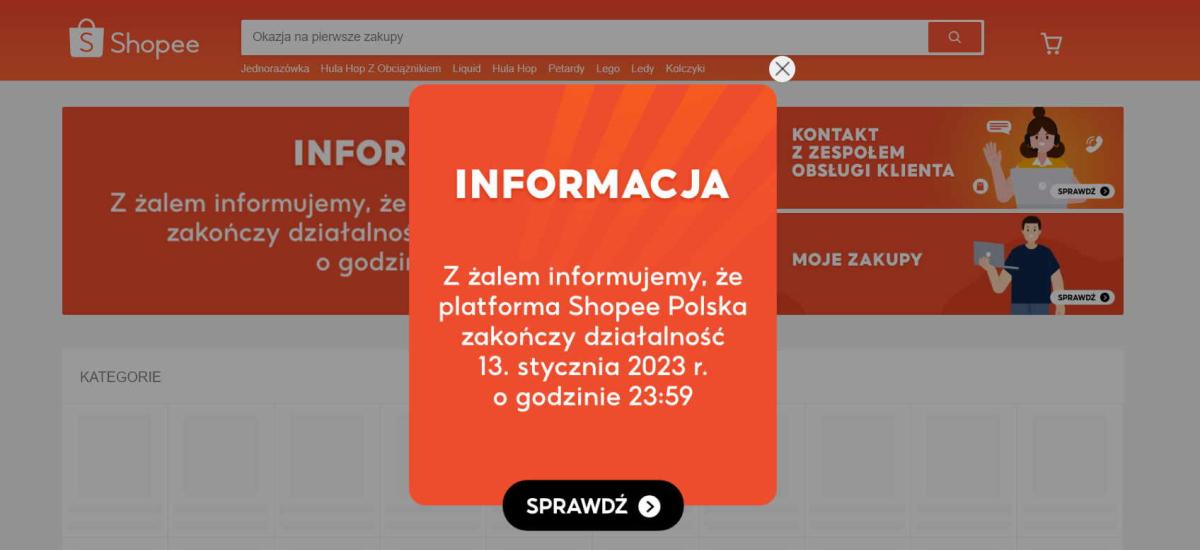 Shopee kończy działalność w Polsce