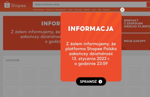 Shopee kończy działalność w Polsce