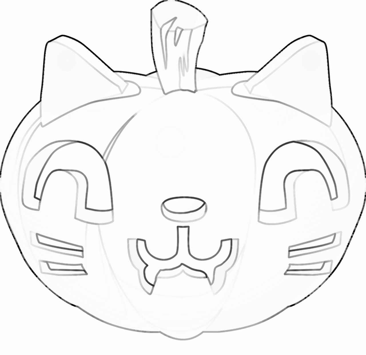 Dynia kot - Kolorowanki na Halloween